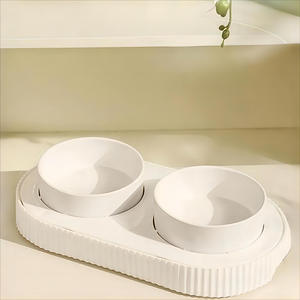 ชามอาหารแมวชามเซรามิกสองชั้นแบบมีอุณหภูมิคงที่ชามสัตว์เลี้ยงแบบบูรณาการสำหรับอาหารแมวอาหารสุนัขน้ำชามให้อาหารสัตว์เลี้ยง - Product Image 4