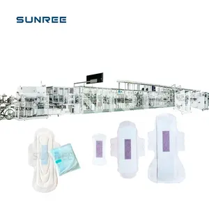 Full Servo Automatic With Glue Process Whisper Feminine Ladies Women Period Sanitary Napkin Pads Manufacturing Machine