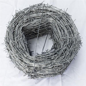 Safety Wholesale Cheap Galvanized PVC Coated High Quality Stainless Steel Factory Green Airport Farm <b>Barbed</b> <b>Wire</b> Fence Rot Proof - Product Image 5