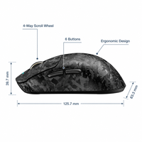 Attack Shark RS3Ultra 42000DPI Sensor PAW3955MAX Dual 8K Polling 66g Serat Karbon Tri Mode Mouse Gaming Nirkabel Isi Ulang