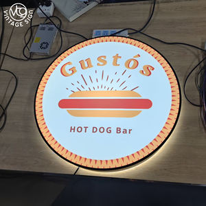 في الهواء الطلق جولة هوت دوج شعار Lightbox تسرب المياه الإعلان أدى البيتزا متجر الجبهة علامة UL مع جودة عالية - Product Image 4