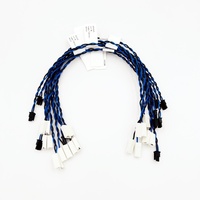 Conector de 2 Pines, Arnés de Cables Personalizado, Cable Trenzado Azul y Negro para Electrónica y Maquinaria