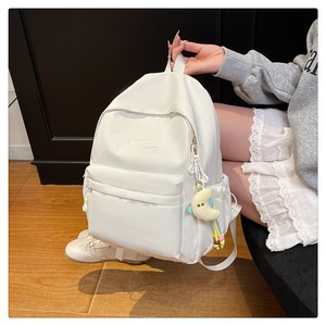 Mochila Escolar para Niñas de Color Sólido al por Mayor, Mochila Escolar con Cierre de Gran Capacidad, Mochila de Viaje para el Campus, Mochila Diaria - Product Image 2