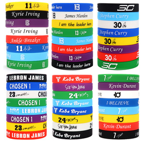 Kobe <span class=keywords><strong>James</strong></span> Irving Durant XIN arancione eco-friendly braccialetto in Silicone impermeabile Cross-Border sport basket bracciale Fan - Product Image 2