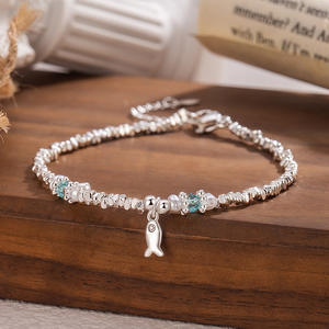 14k clover <b>bracelet</b> pulsera de cadena de moto plata esterlina 925 hand <b>bracelet</b> glass <b>bead</b> <b>bracelet</b> - Product Image 1