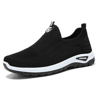 Chaussures d'été respirantes en maille pour femmes, à semelle souple et légère, à enfiler, grandes tailles, à talon bas, motif uni