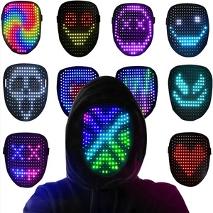 <span class=keywords><strong>Masque</strong></span> LED Lumineux à Détection de Geste, 25 Images Statiques/Dynamiques, Autonomie de 8 Heures, pour Halloween, Déguisement, Fête, Soirée Masquée - Product Image 2