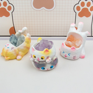 Yu Mo Craft MeowFun - Caja Sorpresa con Figuras de Cristal, 6 Piezas, Adorno de Gato Aleatorio, Regalo para Niños de 8 a 13 Años - Product Image 2