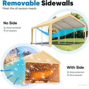 Auvent de voiture robuste, imperméable et résistant aux UV, avec cordons élastiques à billes, facile à installer, auvent de voiture, abri de voiture - Product Image 4