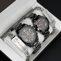 Montres de couple IStapromo pour homme et femme, bracelets en acier inoxydable écologiques, boîtes cadeaux, parfaites pour la rentrée scolaire, cadeau de baseball