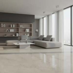 Mesa de Comedor Extensible Convertible de Piedra Ecológica con Acabado Pulido de Mármol Sanna Beige de Lujo para Comedores de Hogar y Hoteles - Product Image 3