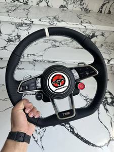 Volant multifonction en cuir perforé confortable pour <span class=keywords><strong>Audi</strong></span> EV <span class=keywords><strong>E</strong></span>-<span class=keywords><strong>tron</strong></span> <span class=keywords><strong>GT</strong></span> Q4 <span class=keywords><strong>E</strong></span>-<span class=keywords><strong>tron</strong></span>, volant de modification LHC - Product Image 5