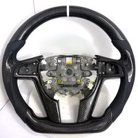 Volant en carbone forgé pour Holden VE Commodore Pontiac G8, design à fond plat entièrement en cuir