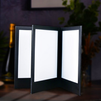 Support de menu lumineux à LED pour table, présentoir de menu pour restaurant, bar et boîte de nuit