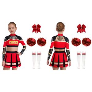 Tenue de cheerleading pour filles de 6 à 16 ans : créez votre propre ensemble avec un crop top et une jupe plissée pour les spectacles de danse et les activités scolaires - Product Image 2