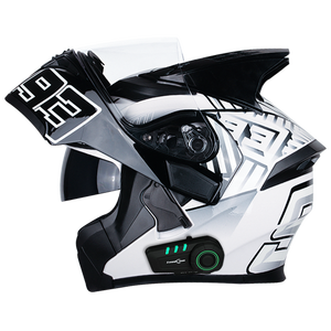 Casque de moto modulaire ABS personnalisable en gros, à visière relevable, unisexe, certifié 3C DOT, avec double visière - Product Image 1