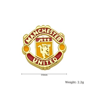 Colgante <span class=keywords><strong>de</strong></span> escudo <span class=keywords><strong>de</strong></span> circonita chapado en oro <span class=keywords><strong>de</strong></span> 18 quilates con amuleto <span class=keywords><strong>de</strong></span> esmalte del escudo del Club <span class=keywords><strong>de</strong></span> Fútbol HP277 para pulsera, collar, fabricación <span class=keywords><strong>de</strong></span> joyas al por mayor - Product Image 6