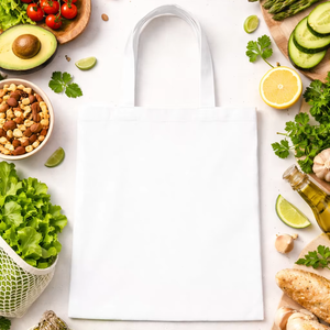 Bolsa de Tela de Algodón Ecológica, con Logotipo Personalizado Impreso, Reutilizable, Bolsa de Compras Promocional de Algodón Natural - Product Image 1