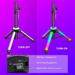 <b>Speaker</b> Stand With RGB <b>LED</b> Lighting Maximum Height 190 Cm Stage Use - Product Image 2