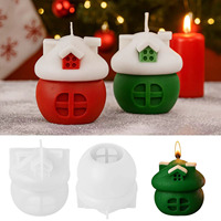 Moule en silicone pour bougies en forme de maison de Noël - Non toxique, anti-goutte, écologique, moules à bougies artistiques, moule en silicone pour bougies pour la décoration de la maison