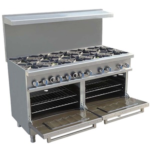 Attrezzatura da Cucina Commerciale Stile Europeo - KOCHEF CPE-R60 in Acciaio Inox Certificato CE con 10 Fornelli - Product Image 1