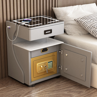 Table de chevet intelligente en pierre, multifonction, avec charge sans fil, rangement, design luxueux et moderne, meubles de chambre à coucher, installation gratuite