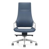 Chaise de bureau pivotante de direction de luxe au design moderne, en cuir, pour entreprise commerciale contemporaine, dossier haut, PDG, patron