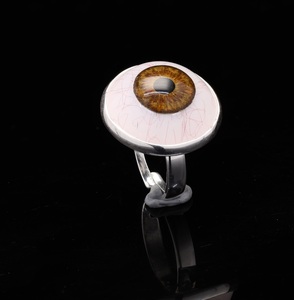 Anillo de mujer fino esmaltado bohemio de Plata de Ley 925, anillo de ojo de rodio con ajuste de bisel Vermeil eterno de color para fiesta y boda - Product Image 4