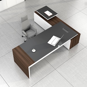 Luxury Modern Home Office Desk New Design Executive Modern Office Desk with <b>Drawer</b> Big Boss Wooden Panel Table Furniture - Product Image 2