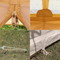 Superbe tente de glamping de luxe de 5m, 6m, 7m, en forme de yurt, avec structure en aluminium, toile personnalisable, couleur au choix, quatre saisons, imperméable, protection UV