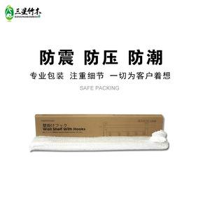 Bamboo European-style creative wall hooks, bathroom wall hooks, coat hooks, multi-functional wall-mounted <b>storage</b> rack wholesale - Product Image 4