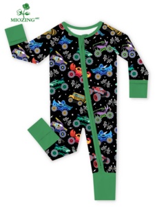 Miozing - Pelele para Bebé, Orgánico, 95% Bambú, 5% Elastano, Estampado Personalizado, Puños Plegables, Venta al por Mayor, Ropa de Bebé con Logotipo Personalizado - Product Image 2