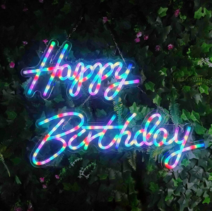 Custom <b>LED</b> Neon <b>Sign</b> for Wedding Home Bar Shops Decoration RGB Fulllit Happy Birthday Game Room Acrylic Marquee Letters - Product Image 5