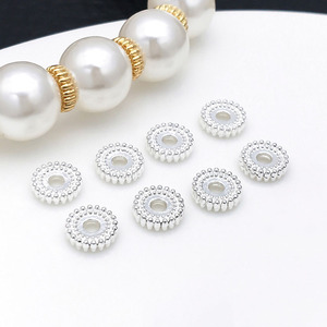 Zinc Alloy Bead <b>Spacer</b> Rings Gold Silver White Plated For DIY Jewelry Making 8mm Round Beading Supplies - Product Image 3