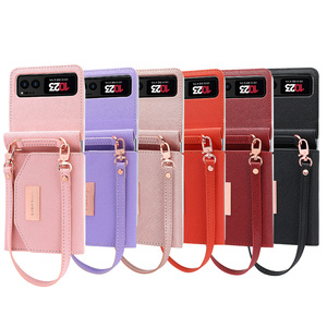 VIETAO Étui portefeuille en cuir PU le plus vendu avec dragonne antichoc de luxe pour Motorola Moto Razr 40 - Product Image 3