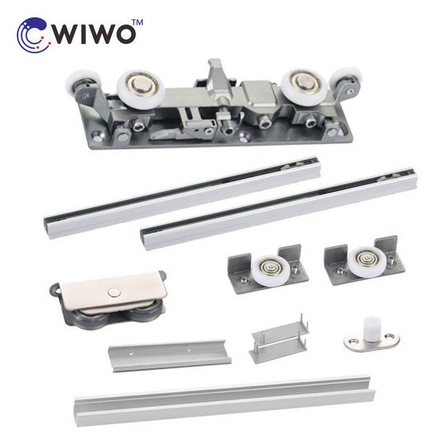 Manufacture Factory Modern Invisible Hidden Track Zinc Alloy Sliding Door Hardware with 80kg Capacity for Wooden Door