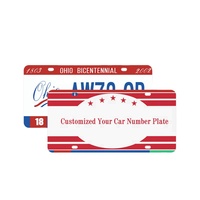 Plaque d'immatriculation de Sublimation en Aluminium, imprimées blanches, 29.5x14.5cm, vente en gros, 10 pièces
