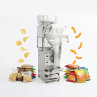 Machine d'emballage verticale automatique à faible coût, haute capacité (1-5000g), pour sachets de snacks, chips, noix et riz, idéale pour les petites entreprises