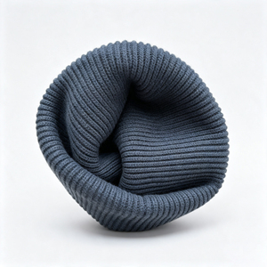 Ribbed Knit Infinity Loop Scarf Soft Warm Winter Neck Gaiter Solid Color Winter <b>Accessory</b> - Product Image 4