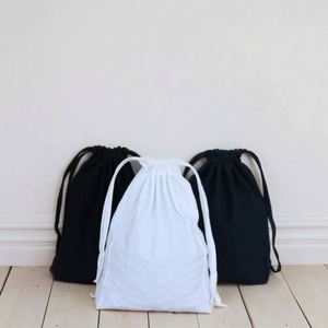 Bolsa Ecológica de Algodón y Lino con Cordón, Bolsa de Embalaje y Cosméticos con Logotipo Personalizado y Serigrafía - Product Image 1