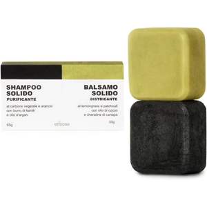Set de Champú y Acondicionador Sólido Enooso 65g 55g Purificante y Desenredante para Adultos con Aceite de Argán - Product Image 1