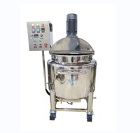 Machine à fabriquer du sirop mobile de 100L à 500L, réservoir mélangeur chauffé en acier inoxydable industriel pour lotion, shampoing, savon liquide