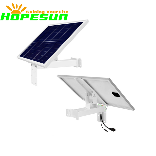 Hot Sale 60w Solar Panels with Bracket Monocrystalline Solar Cell 90Ah Build-in Lithium Battery Charge for Security Camera Light