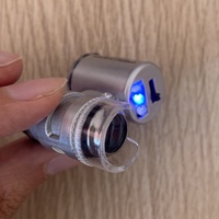 Mini 60x LED Portable Pocket Microscope Loupe MG9882 Jeweler Magnifier with 2 LEDs and UV Light MG9882