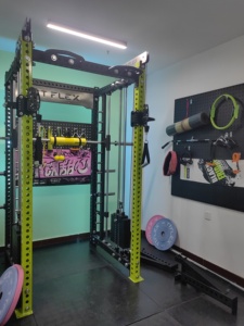 Smith Machine With Squat Rack Home Gym Equipment <b>Metal</b> Construction 140kg <b>Weight</b> Stack Fitness - Product Image 5