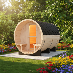 ¡Oferta 10%! <span class=keywords><strong>Sauna</strong></span> de Barril de Pino Premium para 6 Personas - Disponible Ahora para el Retiro de Spa en Casa - Product Image 2