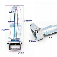 Charnière de porte arrière universelle personnalisable en acier inoxydable SS304 pour camions et fourgons, idéale pour les portes de conteneurs maritimes