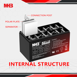 Ms7-6B аккумуляторная батарея Mhb Batterie de voiture AGM DC 6 В 7 А/ч 20 ч, свинцово-кислотная батарея для коммуникационного оборудования - Product Image 3