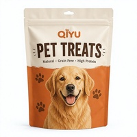 Sachet d'emballage personnalisé pour friandises pour animaux de compagnie, pochette refermable à fermeture éclair, sac alimentaire en aluminium pour collations pour chiens et chats