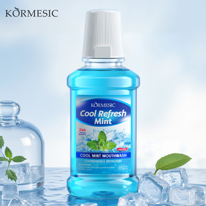 Enjuague Bucal KORMESIC con Mentol, Certificado por Bpom, Marca Privada, 250 ml, Aliento Fresco a Menta, Cuidado Bucal Refrescante, Agua Limpiadora - Product Image 1